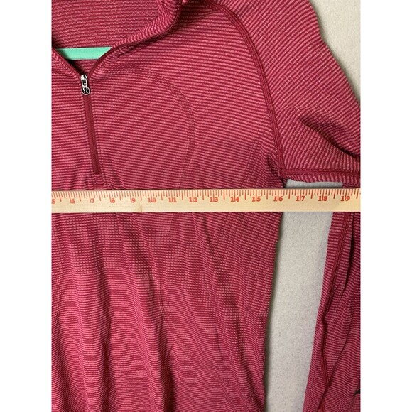 Lululemon Run Swiftly Tech Womans Size 10 1/4 Zip Long Sleeve with Thumbholes - Picture 5 of 7